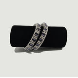 Geometric Silver Bangles with Square-Cut CZ Stones – Rs. 2,950