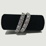 Geometric Silver Bangles with Square-Cut CZ Stones – Rs. 2,950