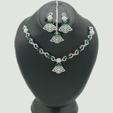 Gold Bridal Necklace Set with CZ Detailing – Rs. 4,000