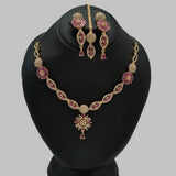 Premium Silver Bridal Necklace Set with CZ Snowflake Motif – Rs. 3750