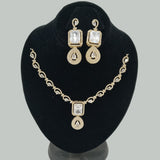 Premium Gold-Plated American Diamond Necklace & Earrings Set – Rs. 5,500