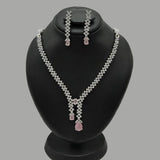 Elegant Necklace Set with Teardrop Stones – Available in Multiple Colors