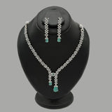 Elegant Necklace Set with Teardrop Stones – Available in Multiple Colors