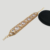 Gold Bracelet with Crystal & Pearl Detailing – Rs. 2,350