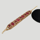 Gold Bracelet with Crystal & Pearl Detailing – Rs. 2,350
