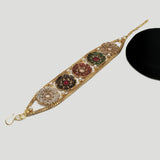 Floral Bracelet with Pearl Accents – Traditional Gold Finish – Rs. 2,480