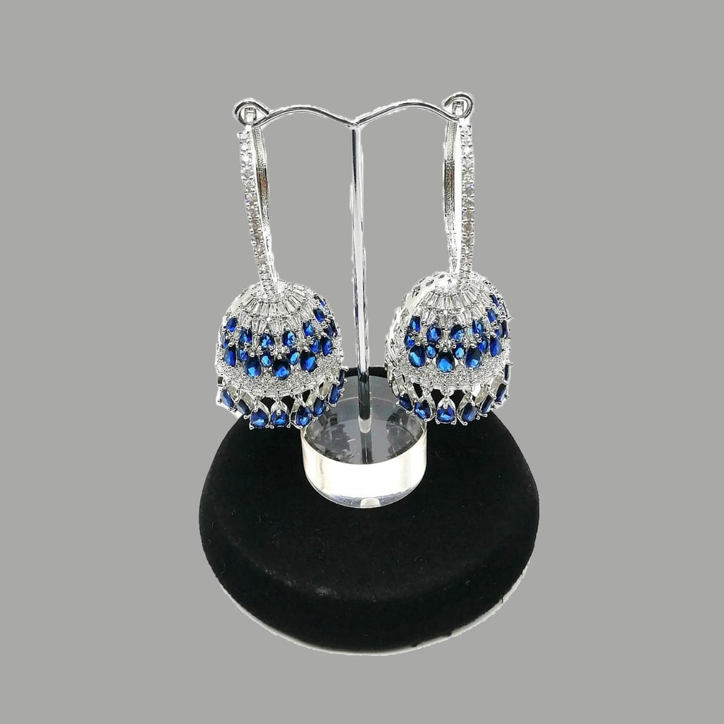 Designer Tear-Drop Stonework Jhumka Earrings – Premium Statement Wear