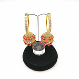 Designer Tear-Drop Stonework Jhumka Earrings – Premium Statement Wear