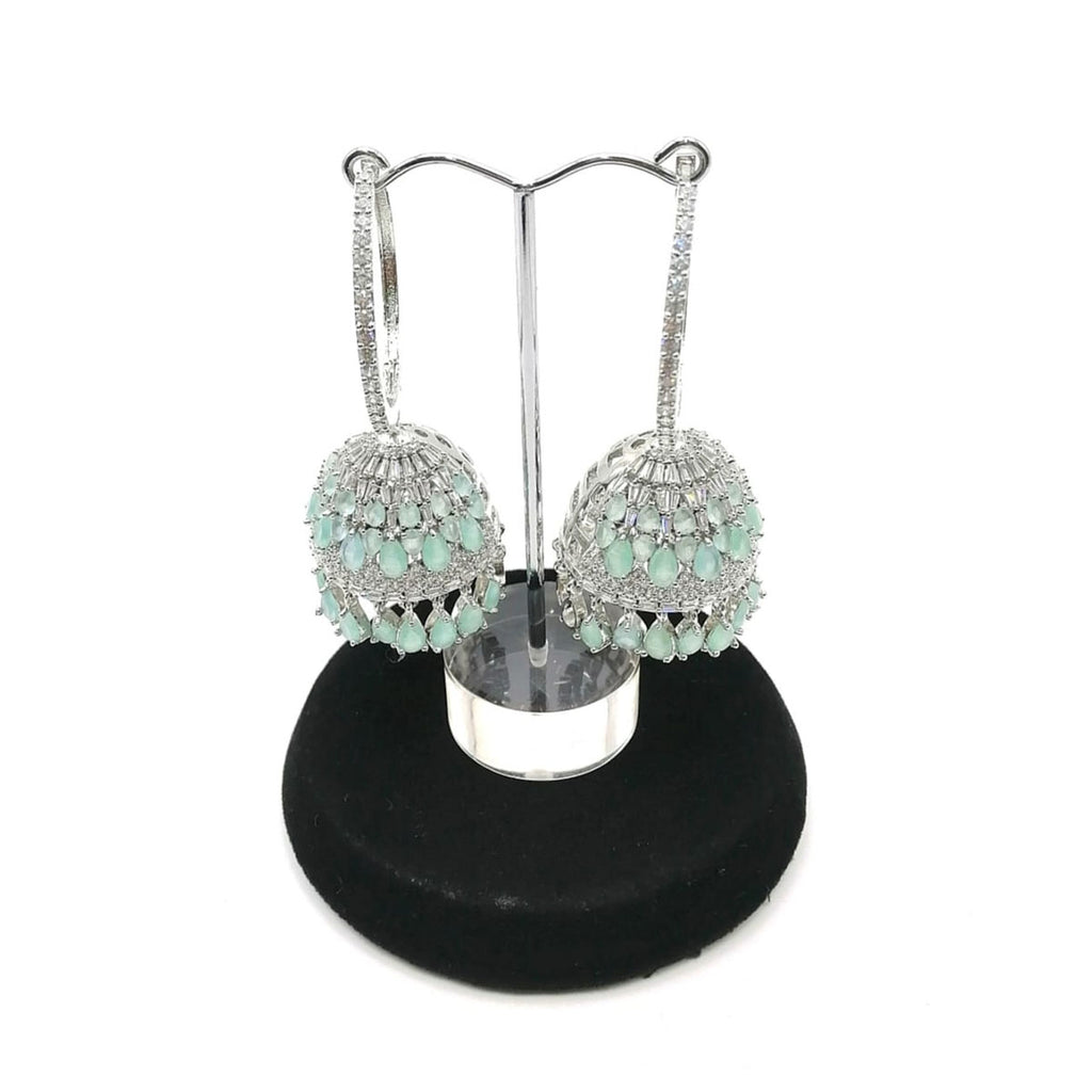 Designer Tear-Drop Stonework Jhumka Earrings – Premium Statement Wear