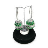 Designer Tear-Drop Stonework Jhumka Earrings – Premium Statement Wear