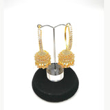 Designer Tear-Drop Stonework Jhumka Earrings – Premium Statement Wear