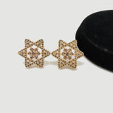 Six-Point Star Stud Earrings – Gold and Silver Finish