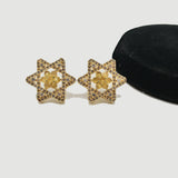 Six-Point Star Stud Earrings – Gold and Silver Finish