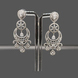 Women's Zircon Earrings – Silver & Gold Tone – Rs. 2650