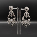 Women's Zircon Earrings – Silver & Gold Tone – Rs. 2650
