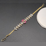 Silver and Golden Radiance Zircon Bracelet – Adjustable Elegance