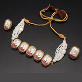 Pearl Shell Statement Necklace Set with Crystal Detailing – Rs,3,350