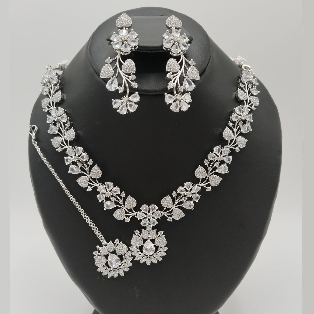 Premium Look American Diamond Set - Modern Ethnic Jewelry