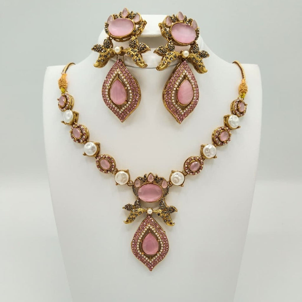 Antique Gold Plated Bridal Jewelry Set