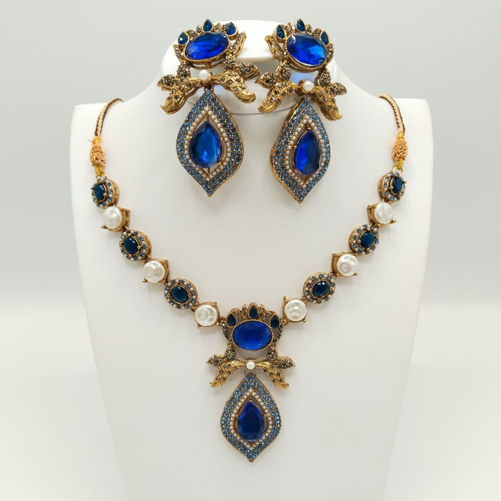 Antique Gold Plated Bridal Jewelry Set