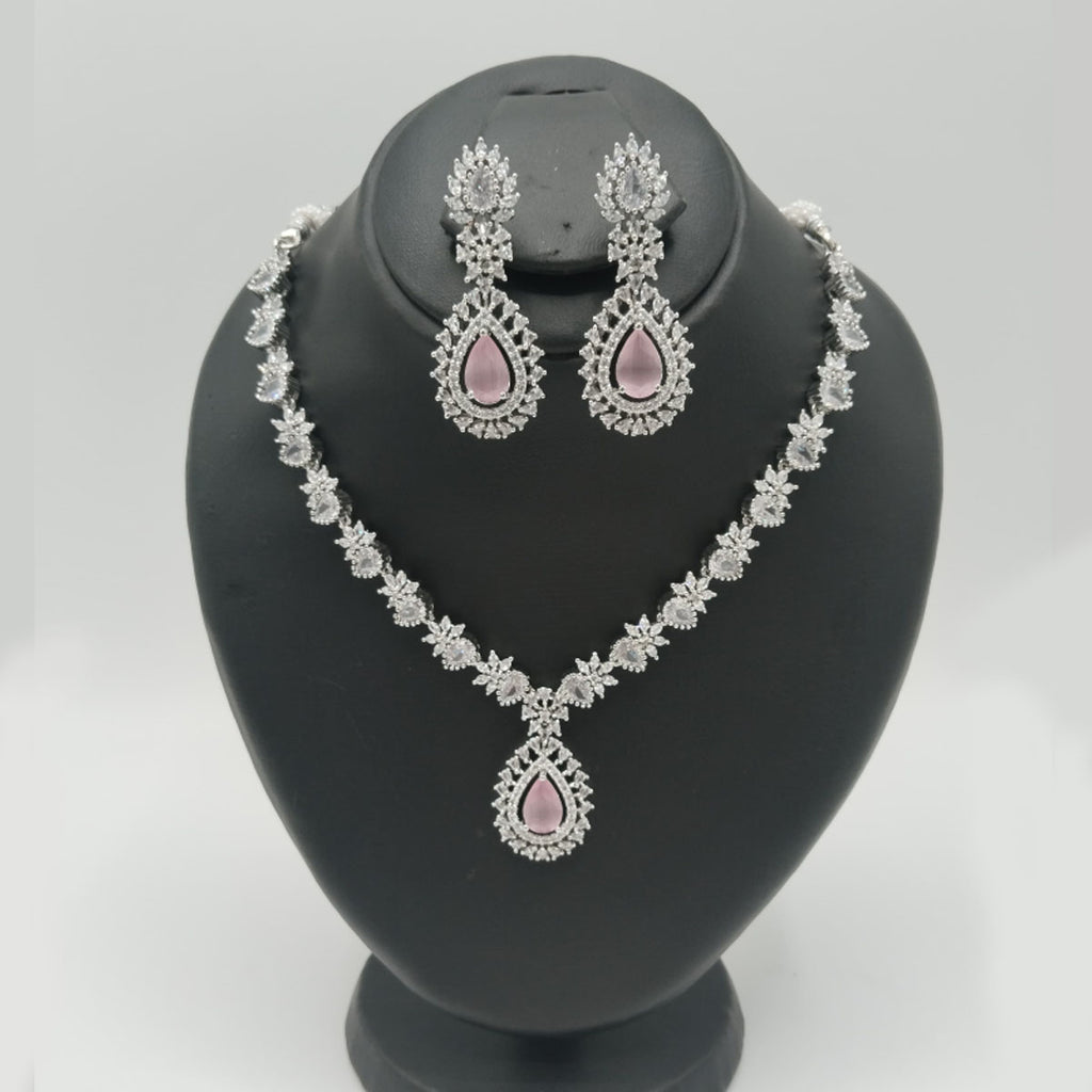 Statement American Diamond Necklace – Glamorous Party Jewelry