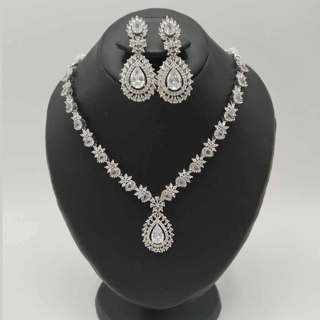Statement American Diamond Necklace – Glamorous Party Jewelry