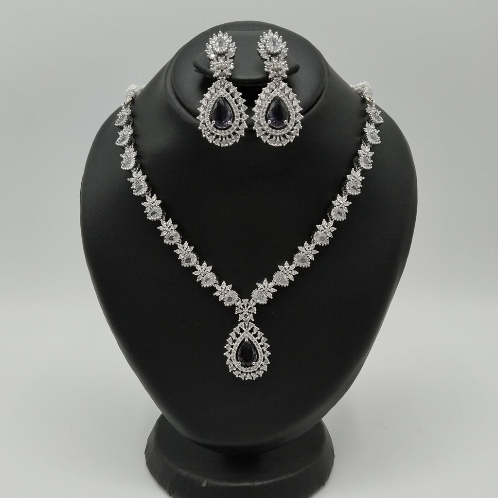 Statement American Diamond Necklace – Glamorous Party Jewelry