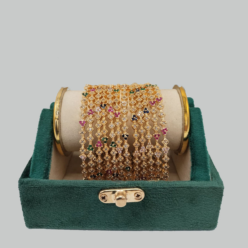 Elegant American Diamond Bangles Set – Shiny & Durable