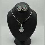 Stylish American Diamond Pendant Set – Daily & Party Wear