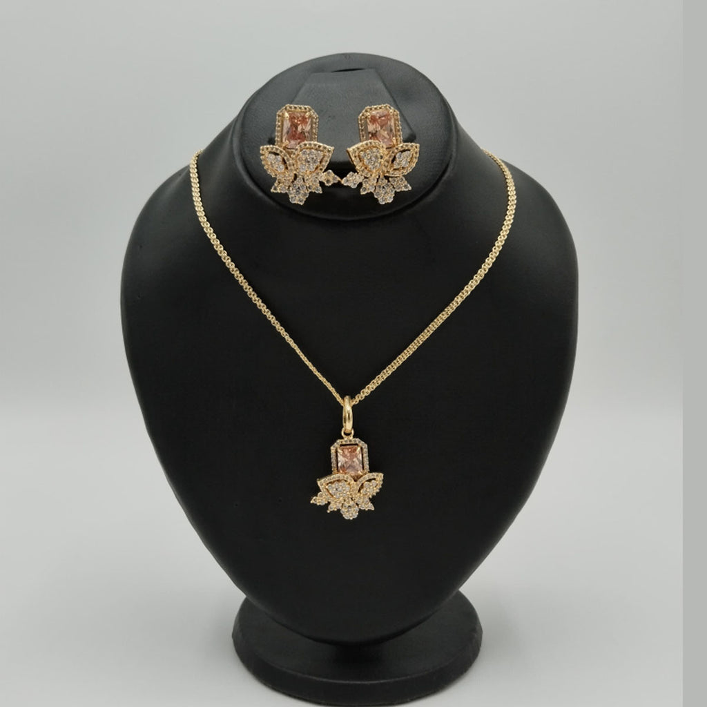 Stylish American Diamond Pendant Set – Daily & Party Wear
