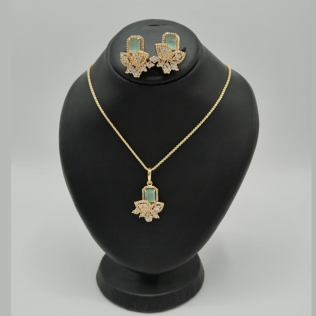 Stylish American Diamond Pendant Set – Daily & Party Wear
