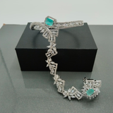 Luxury CZ Hand Harness Bracelet with Adjustable Ring – Diamond Look Bridal Haath Phool by Hafizpk