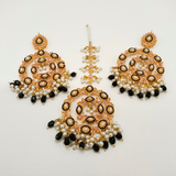 Indian/Pakistani Bridal Earring Set with Bird Motif Jhumka Earrings and Bindiya – Mehendi/Sangeet