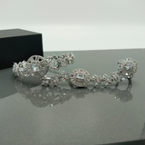 CZ Hand Harness (Haath Phool): Luxury Cubic Zirconia Hand Harness Bracelet with Ring – Diamond Look Bridal Hand Jewelry