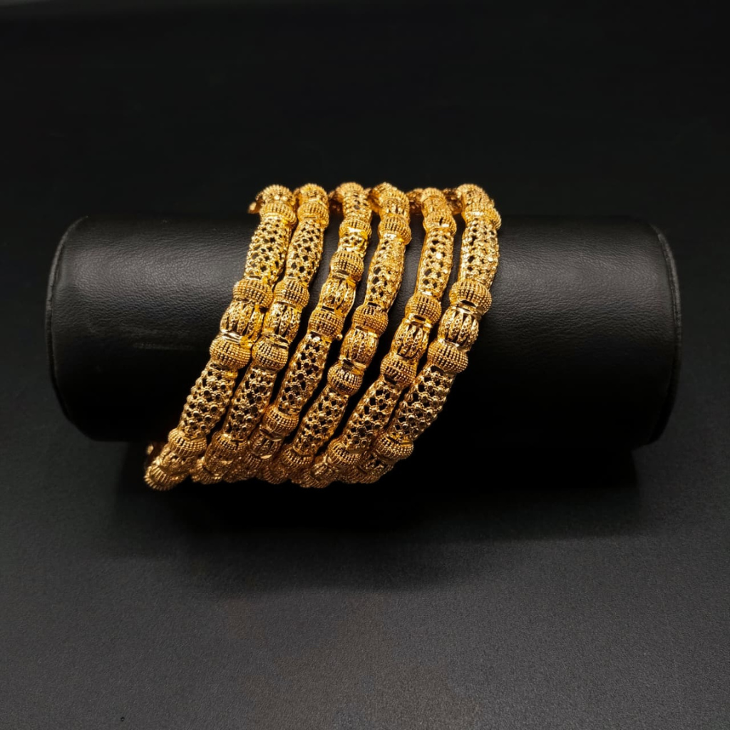 8pc Indian Gold Plated Bridal Bangles Set | Traditional Jali Design Kangan | Wedding Chooriyan