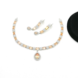 Statement CZ Crystal Down Set Earrings – Luxury Gold & Rhodium Plated Bridal Jewelry | High-End Party Earrings