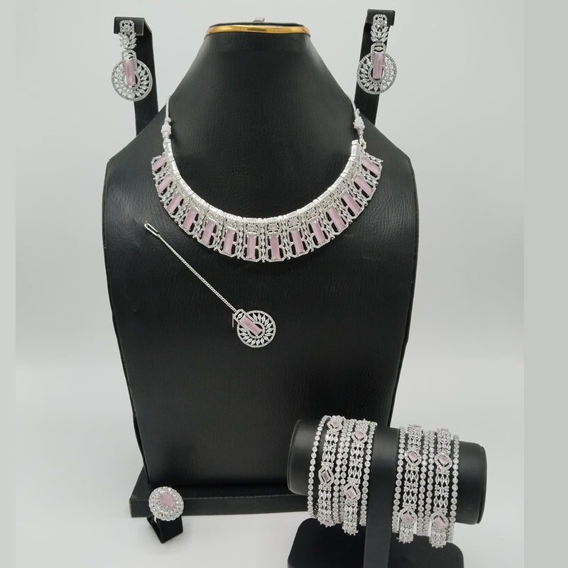 Dazzling American Diamond Necklace Set