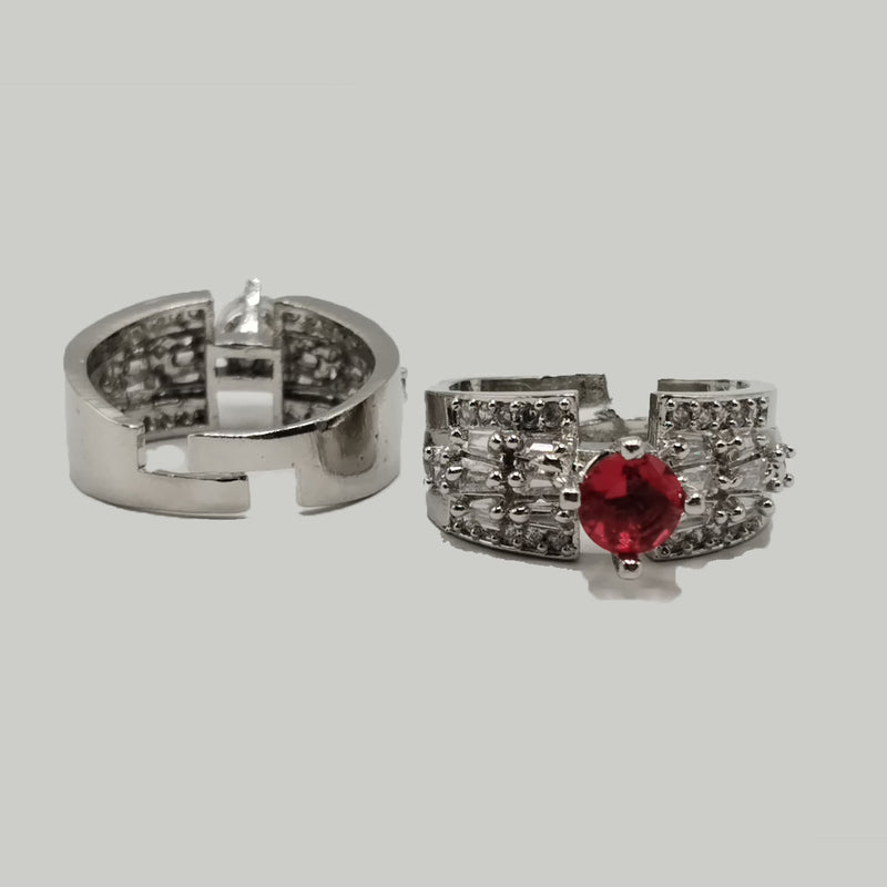 Silver Finish American Diamond Ring – Sleek & Chic