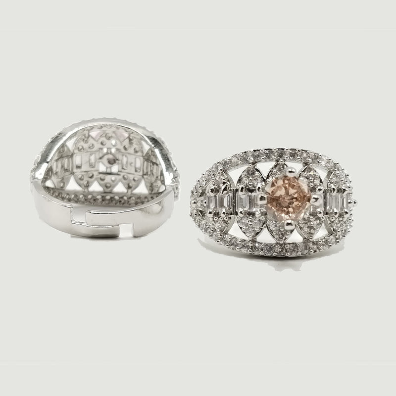 Royal Design Ring – American Diamond Finish for Women