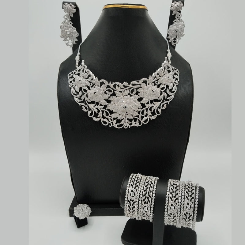 Ethnic 3D Style American Diamond Set