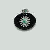 Silver Statement Cocktail Ring with CZ Burst Design – Rs. 1,750