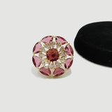Crystal Sunburst Statement Ring – Adjustable (Silver & Golden)