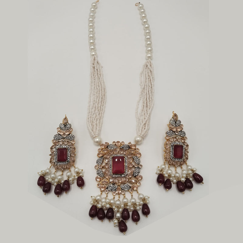 Pearl Beaded Necklace Set – Rs. 4,050