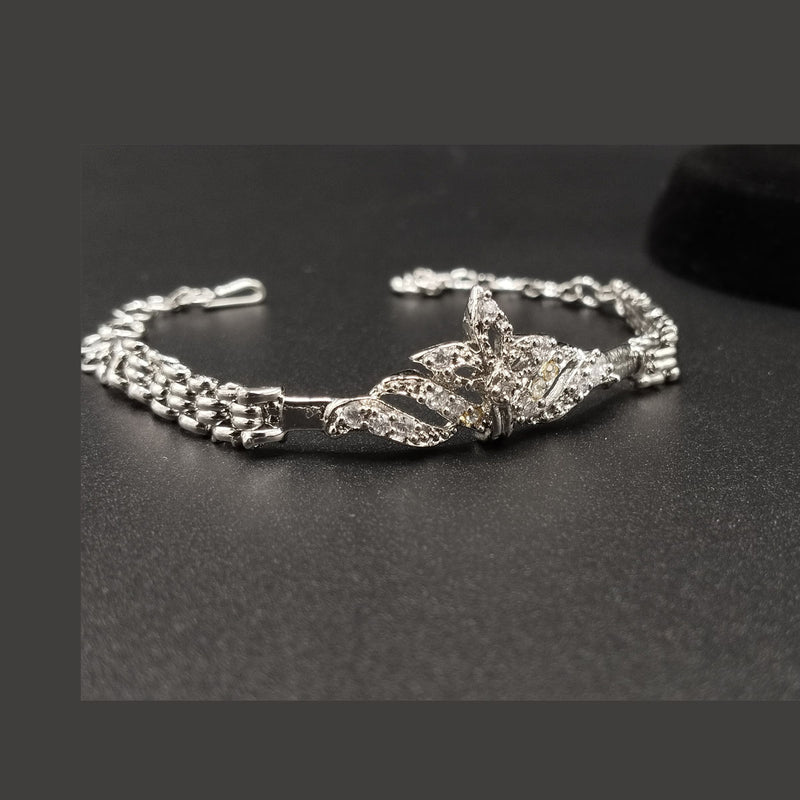 Chic Silver Infinity Bracelet – Crystal Link Chain Jewelry