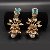 Multicolor Crystal Floral Drop Earrings – Rs,2,750