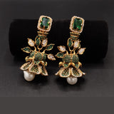 Multicolor Crystal Floral Drop Earrings – Rs,2,750
