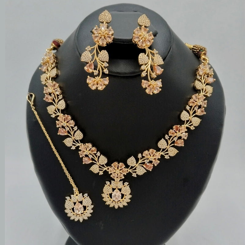 Premium Look American Diamond Set - Modern Ethnic Jewelry