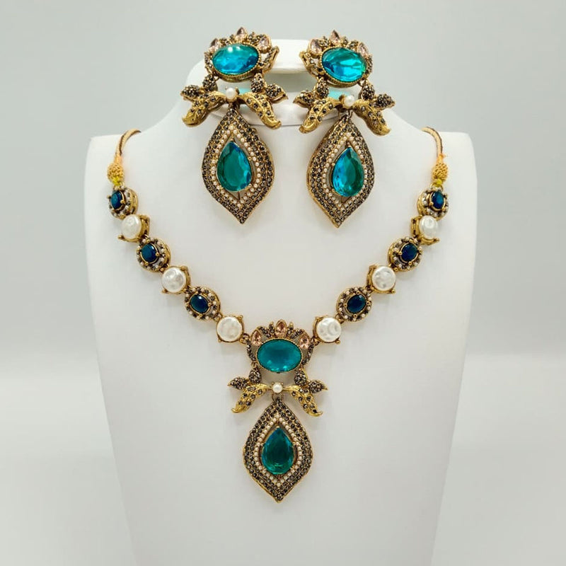 Antique Gold Plated Bridal Jewelry Set