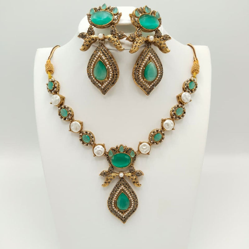 Antique Gold Plated Bridal Jewelry Set