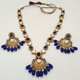 Antique Gold Bridal Jewelry Set with Pearls Beads